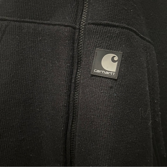 Carhartt Mens Black Polyester Zip Up Jacket Large - Picture 2 of 2